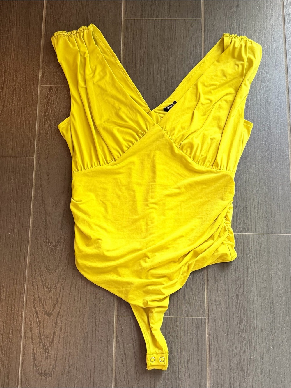 Express Yellow V-Neck Bodysuit